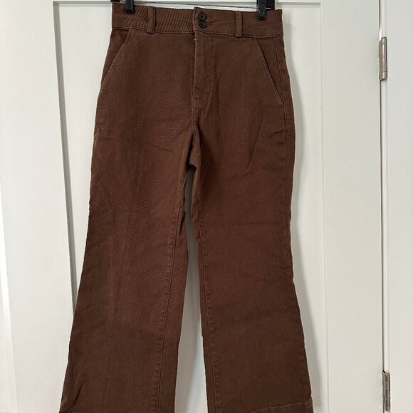 Everlane Organic Kick Flare Pant | Cocoa | Size 4 - Picture 2 of 4